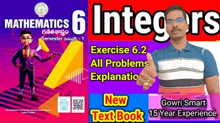6th Class Maths(2024-25) New Syllabus|| Chapter-6|| Integers || Exercise 6.2|| Must watch Video
