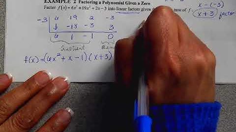 3.3 Zeros of Polynomial Functions Ex. 2