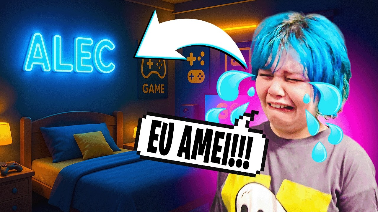 REAÇÃO DO ALEC AO VER O QUARTO NOVO! 😭 SERÁ QUE ELE GOSTOU!?