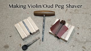 How to make a wooden cheap Violin or Oud Peg Sharpener or Peg Shaver