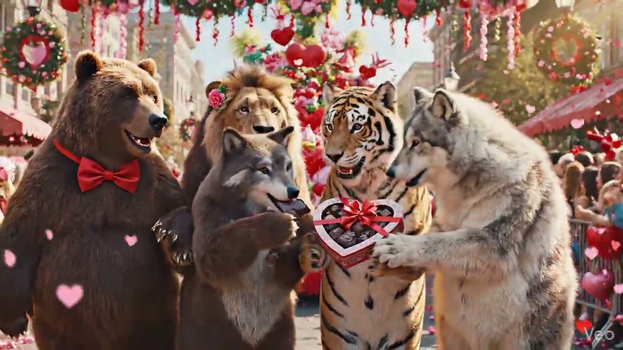 Valentine's day parade in Jungle 