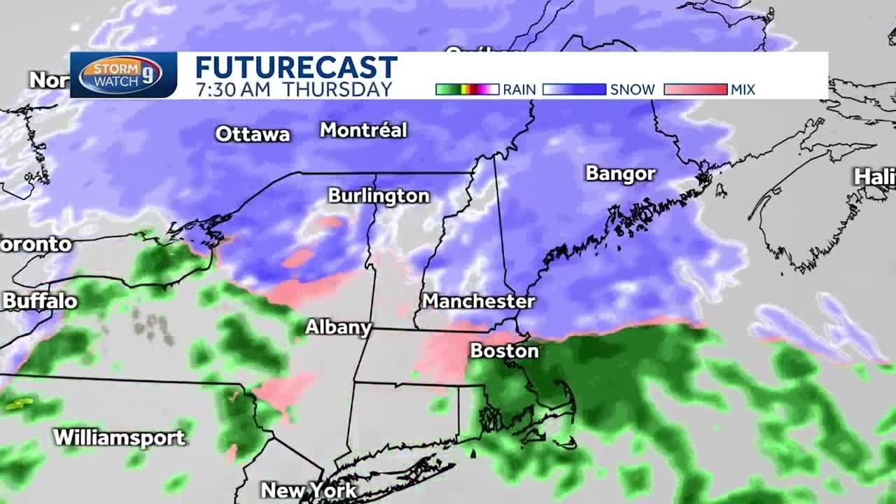 New Hampshire hourly weather: Track snow, wintry mix for Wednesday into ...