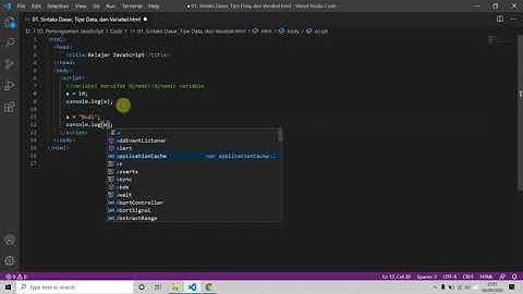 01. Sintaks Dasar, Tipe Data, dan Variabel