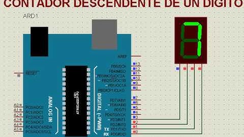 A502c Contador Descendente con 1 display con Arduino UNO