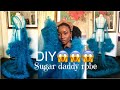 DIY sugar daddy robe/ how to make a robe / how to sew ruffles