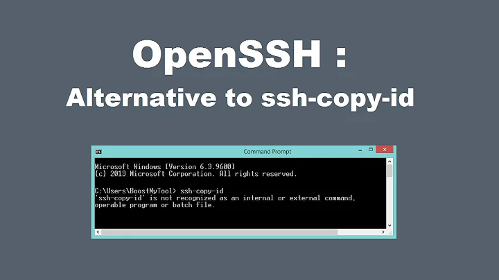 OpenSSH Equivalent to ssh-copy-id | Fix ssh-copy-id is not recognized