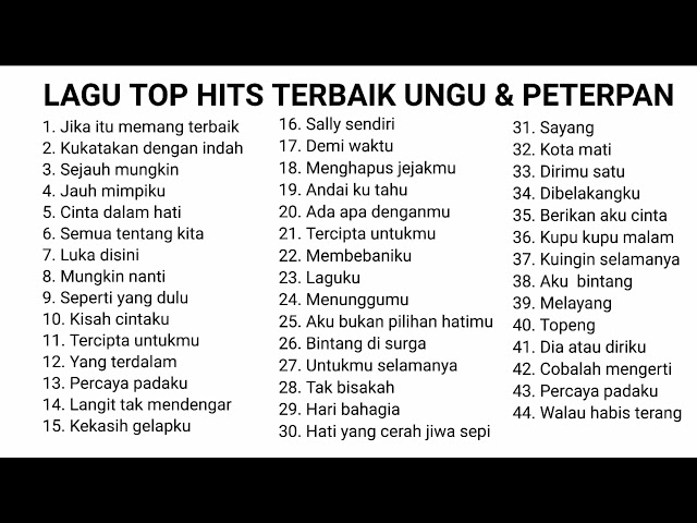 44 Lagu Top Hits Terbaik Ungu Peterpan class=