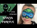 One stroke Ninja turtle face painting tutorial / boys and girls face paint design