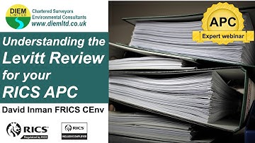 Understanding the Levitt Review for your RICS APC