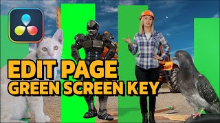 How to green screen key DaVinci Resolve 18 Tutorial