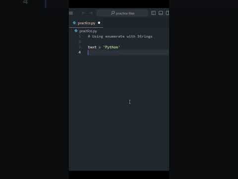 using enumerate with