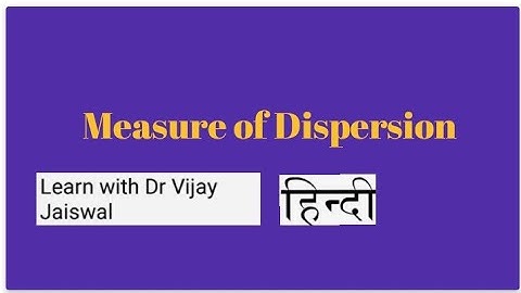 MEASURE OF DISPERSION LECTURE STANDARD DEVIATION ERROR  VARIATION ANIMAL GENETICS BREEDING HINDI