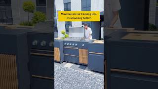 AEVA redefines outdoor spaces with modular design.#outdoorkitchen #kitchendesign #party