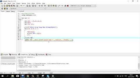 Revisi C++ Program Array Bilangan Genap Secara Berurutan