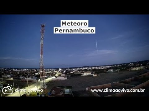 Meteoro ao entardecer em Pernambuco, veja o vídeo exclusivo - 14/08/20