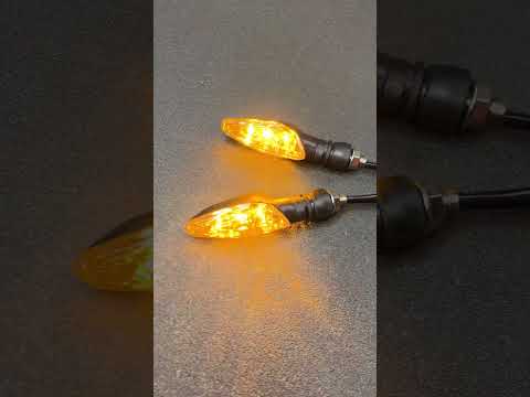 Світодіодні повороти на мотоцикл комплект 2 шт, Мото поворотники Led універсальні гнучкі, видео 1