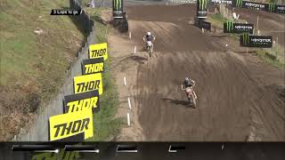 Lata  & Bruce crash | EMX125 Presented by FMF Racing Race 1 | MXGP of Garda 2021