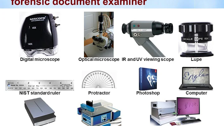 Forensic tools Used By Document Examiners