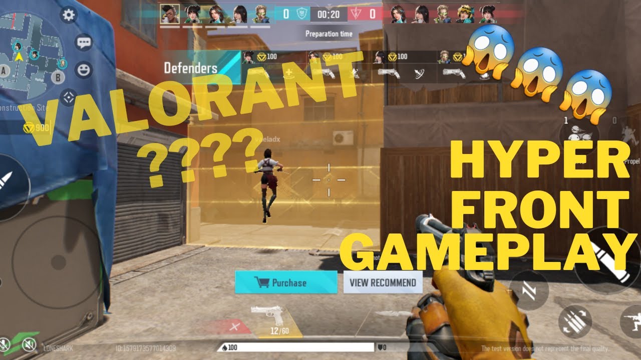 VALORANT MOBILE!?!?!?! HYPER FRONT GYROSCOPE GAMEPLAY 