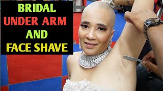 Bridal underarm shave at parlour | Face shaving | Salon barber | Headshave girl | New Women India