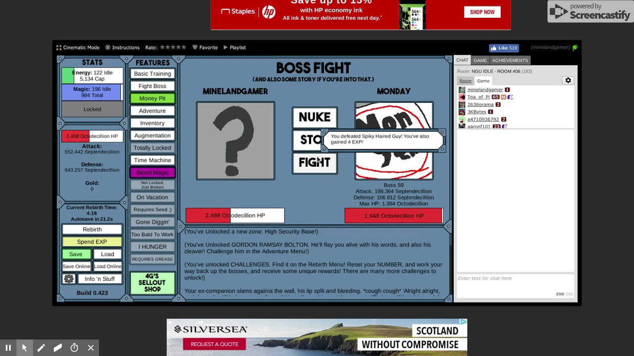 NGU idle ep25 My x8500 rebirth!