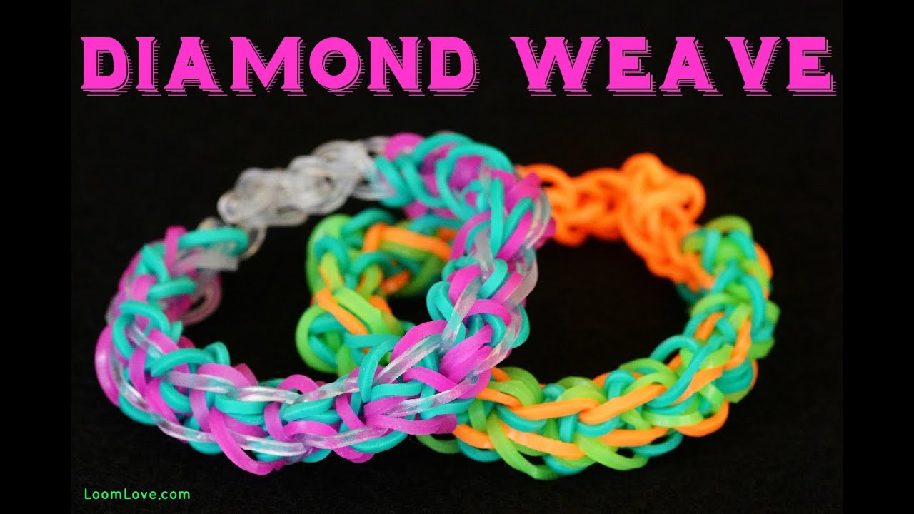 How to Make the Rainbow Loom Diamond Weave Bracelet - YouTube