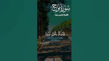 فقلت استغفروا ربكم إنه كان غفارا 🤲💚#فارس عباد #سورة نوح