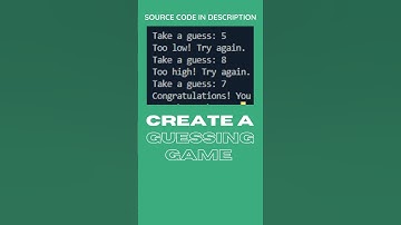 Python Guessing Game Tutorial for Beginners | Complete Source Code in Description