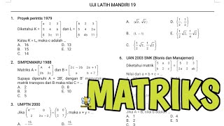 KUMPULAN SOAL MATRIKS‼️
