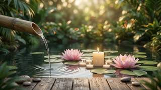 Peaceful Lotus Water & Candle Meditation 🌸 | Relaxing Nature Sounds for Sleep & Stress Relief