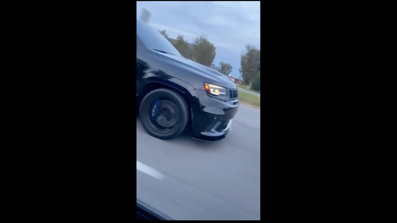 900 hp Jeep trackhawk smokes Bmw