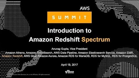 NEW LAUNCH! Intro to Amazon Redshift Spectrum: Now Query Exabytes of Data in S3