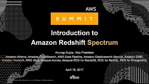 NEW LAUNCH! Intro to Amazon Redshift Spectrum: Now Query Exabytes of Data in S3