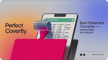 The #1 Bank Statement Converter — Convert PDF to Excel or CSV #PerfectConvertly