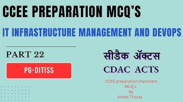 CDAC | PG-DITISS | CCEE Preparation MCQ