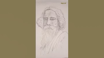 Rabindranath Tagore Drawing 🖌️❤️| Pencil Sketch #shorts#rabindranathtagore#pencilsketch#viral
