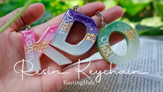 Personalize Epoxy Resin Letter Keychain | DIY Letter Resin Keychains for Beginners | KastingHub