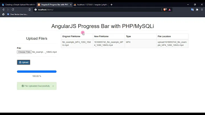 Creating a Simple Upload File with AngularJS Progress Bar and PHP Tutorial Demo