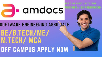 amdocs off campus drive |amdocs off campus drive 2021 | Software Engineering Associate  | Apply Now