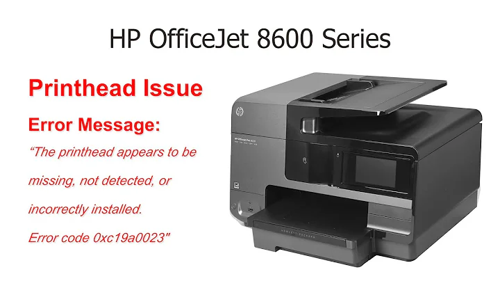How to fix HP OfficeJet 8600 Series Printhead not detected.