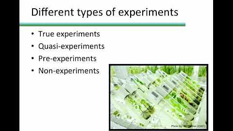 True, Quasi, Pre, and Non Experimental designs