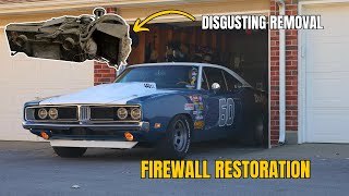'69 Charger Firewall Transformation: Heater Box Removal and Insulating