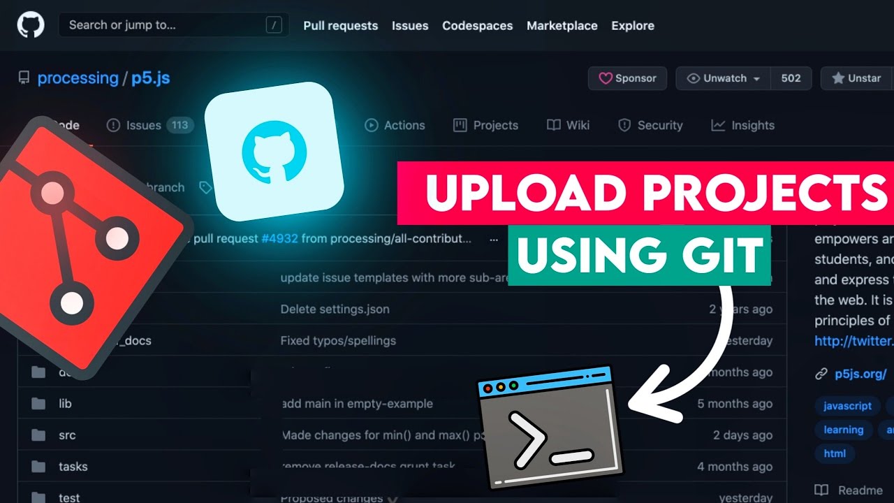 How to Upload files/folders/projects on github repository using GIT