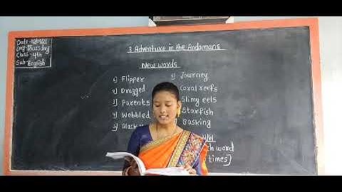 Class - 4 - English ( Lesson - 3 - Adventure in the Andamans )