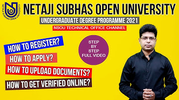 NSOU Undergraduate Degree Programme | BDP Online Application Form 2021 | How To Apply?  | Ashish Das
