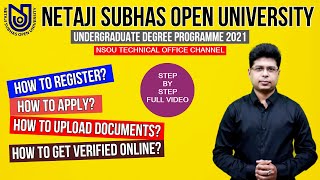 NSOU Undergraduate Degree Programme | BDP Online Application Form 2021 | How To Apply?  | Ashish Das