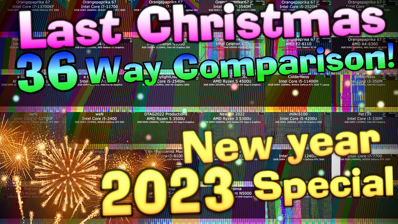 [Black MIDI] Wham! - Last Christmas - 4.929.722 Notes - 36 Way Comparison (2023 New Years Special)
