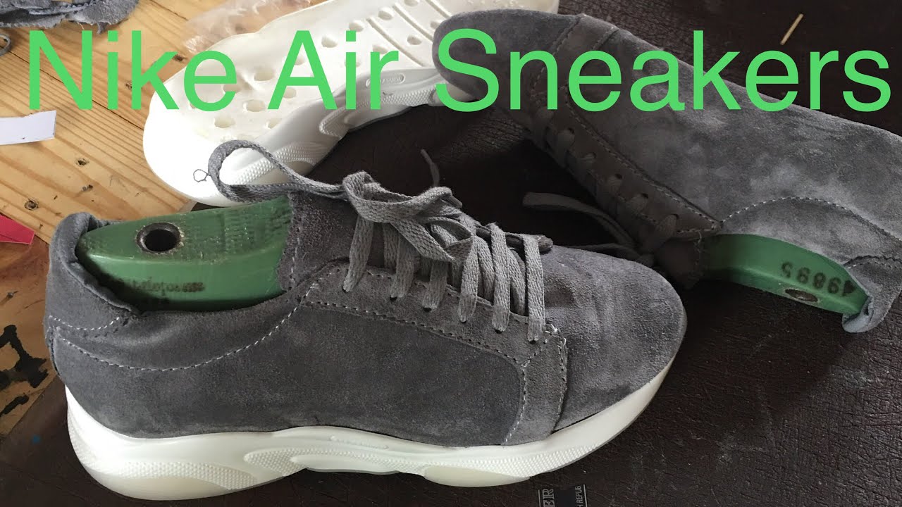 Making sneakers with Nike air sole