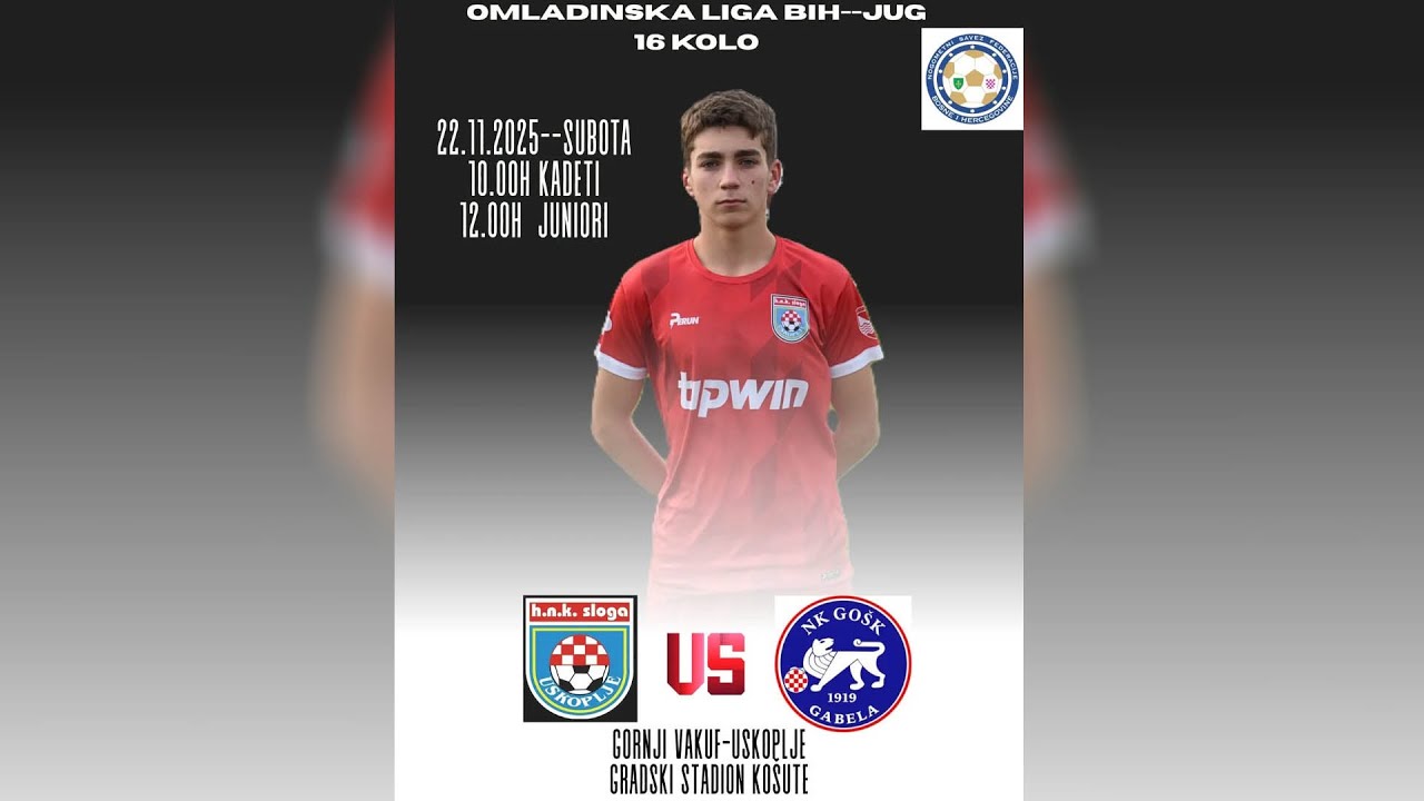 HNK Sloga - NK Gošk | juniori sezona 2025/2026.