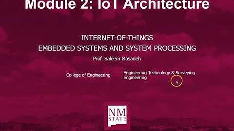 NMSU: IOT Spring 2025 IOT Embedded Systems   Part 1